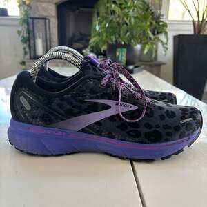Brooks Ghost 14 Electric Cheetah Run Wild - Black Womens Size 9